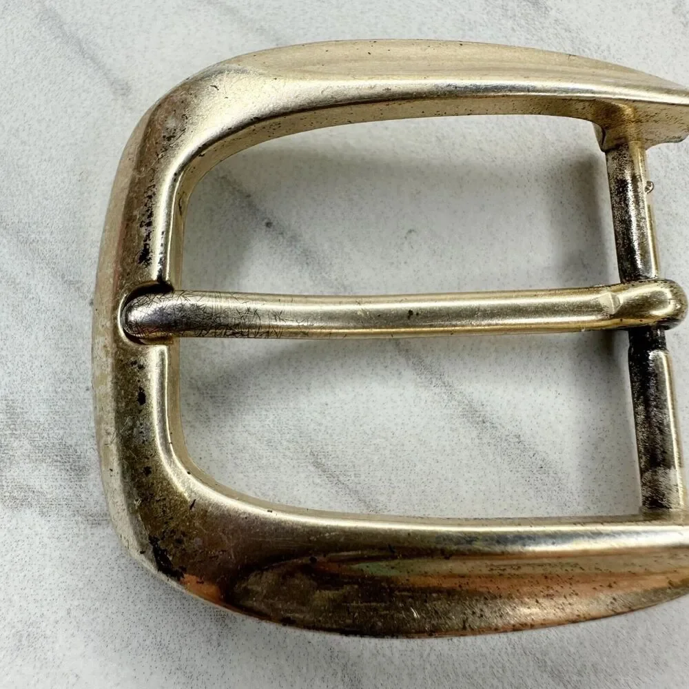 Vintage Silver Tone Simple Basic Belt Buckle